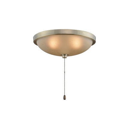 14" LOW PROFILE BOWL LIGHT KIT: ANTIQUE BRASS