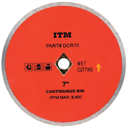 7" CONTINUOUS RIM DIAMOND BLADE