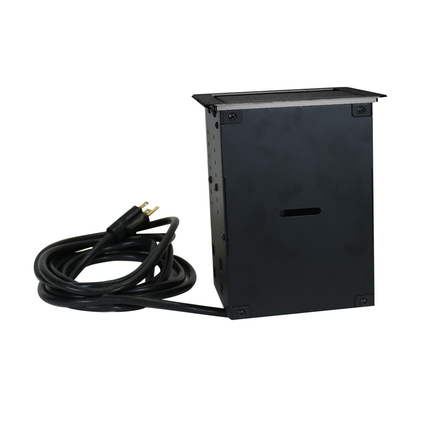 InteGreat™ A/V TABLE BOX WITH USB, CORD ENDED, BLACK