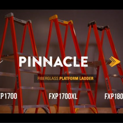 Louisville Ladder 12-Foot Fiberglass Pinnacle Pro Platform Platform Ladder, Type IA, 300-pound Load Capacity, FXP1712
