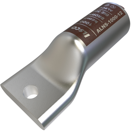 Surecrimp Aluminum Compression Lug, Conductor Size 1000, 1 Hole, 1/2in Bolt Size, Long Barrel, No Sight Window, Tin Plated, UL, CSA