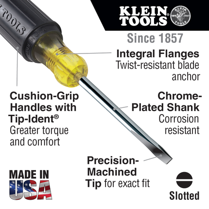 1/8-Inch Cabinet Tip Mini Screwdriver, 4-Inch