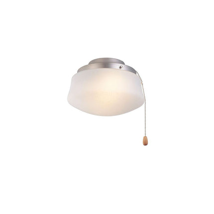 Low Profile Rounded Linen Glass Light Kit with Halogen