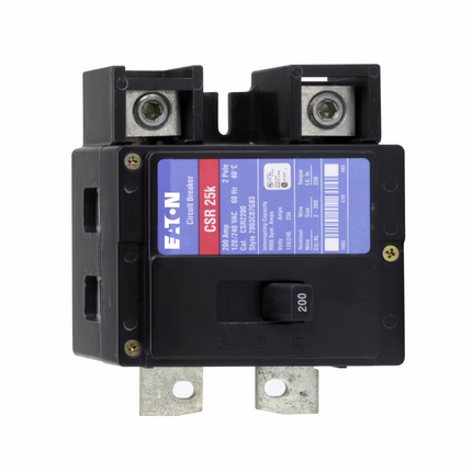 Eaton Type CSR Standard Circuit Breaker,Standard circuit breaker,200 A,25 kAIC,Two-pole,120/240 V,CH,#2 - 300 kcmil,CSR,For use in type ECC unit enclosures,Single-phase