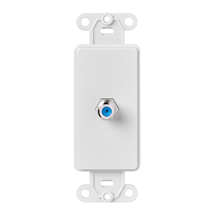 Decora Insert, F connector, White