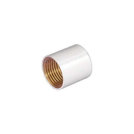 LFS-16WHT - Threaded White Fixture Stem Coupler for 3/8" ips, 3/8" , 100 Pak