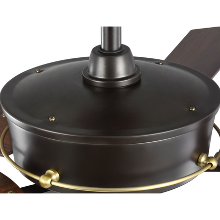 Teasley Collection 56" Five-Blade Ceiling Fan With Glass Shades