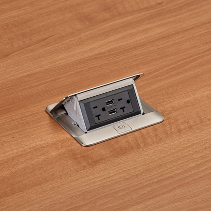 Cord Ended deQuorum™ Single Flip Up Unit with USB