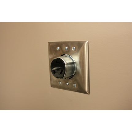 Locking Devices, Twist-Lock®, Industrial, Receptacle, 50A 3-Phase Delta 250V AC, 3-Pole 4-Wire Grounding, Non-NEMA, Screw Terminal, Black