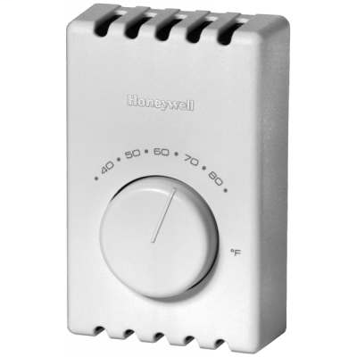 Elec. Heat Thermostat, White - Baseboard
