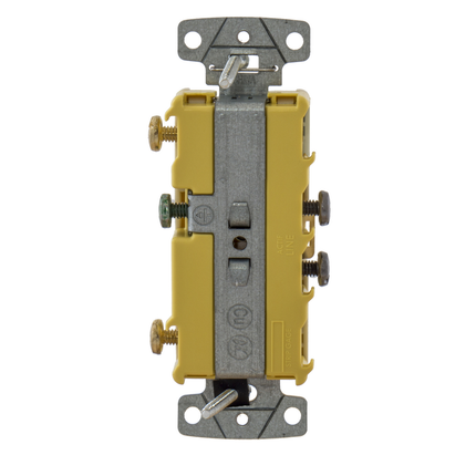 Decorator Combination Device, Two Single Pole Rockers 15A
