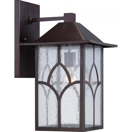 Stanton - 1 Light - 10" Wall Lantern with Clear Seed Glass - Claret Bronze Finish Finish