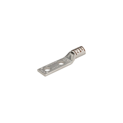 Surecrimp Copper Compression Lug, Conductor Size 4/0, 2 Holes, 5/16in Bolt Size, 1-3/4in Hole Spacing, Standard Barrel, Sight Window, Tin Plated, UL, CSA
