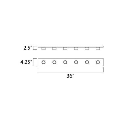 Essentials 6-Light Bath Vanity Strip Light, Polished Chrome