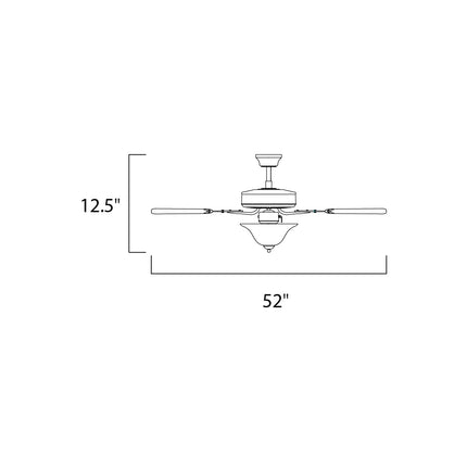 Basic-Max 52" Outdoor Ceiling Fan, Oil Rubbed Bronze