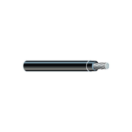 WIRE XHHW-4-BLK-STR-AL-1000R