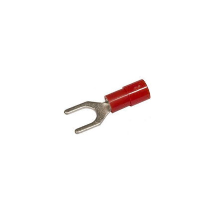 Nylon Insulated Fork/Spade Terminals - 22-16 Wire, 1/4" Stud