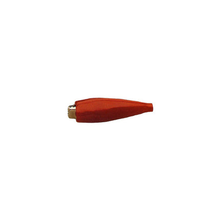 Alligator Test Clips Flexible Vinyl Molded Insulator Wide - Crimp Type Red 2"