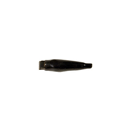 Alligator Test Clips Flexible Vinyl Molded Insulator Wide - Crimp Type Black 2"