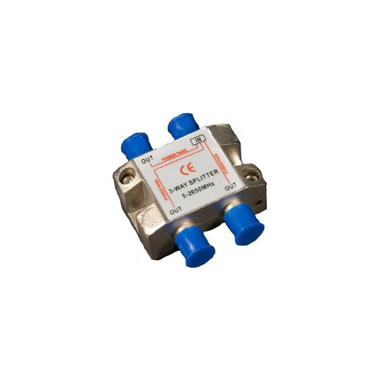 3 Way Splitters with Ground Block Satellite 5-2050Mhz