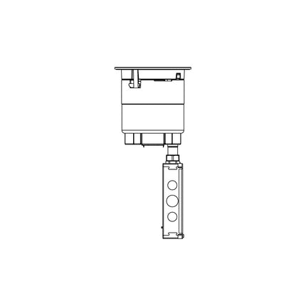 WIREMOLD 6ATPBS 6IN CORE-PREWIRED-FLUSH BRASS