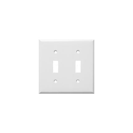 Lexan Wall Plates 2 Gang Toggle Switch White