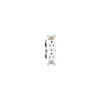 Residential Grade Tamper Resistant Duplex Receptacle White 15A-125V