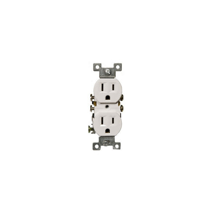 Commercial Duplex Receptacle 15A 125V White