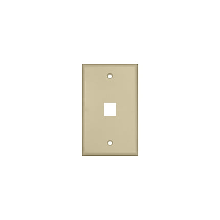 Datacomm Wallplate For Keystone Jacks & Modular Inserts One Port Ivory