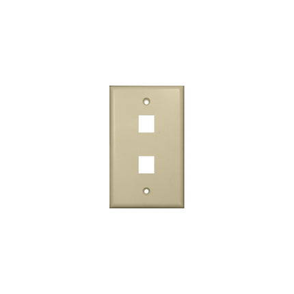 Datacomm Wallplate For Keystone Jacks & Modular Inserts Two Ports Ivory