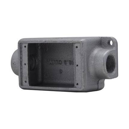 Eaton Crouse-Hinds series Condulet FD device box, Deep, Feraloy iron alloy, Single-gang, C shape, 1"
