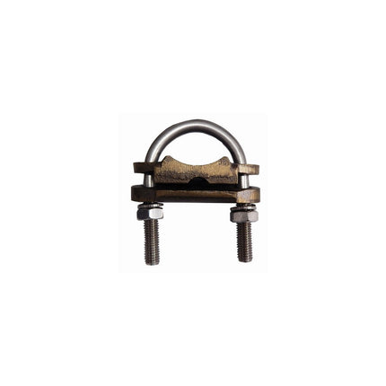 Copper Ground Clamp - U Bolt - 1 Conductor 1/2" or 3/4" Pipe 2/0 - 250 MCM