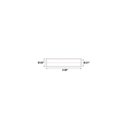Aluminum Long Barrel Compression Splices #2 Awg