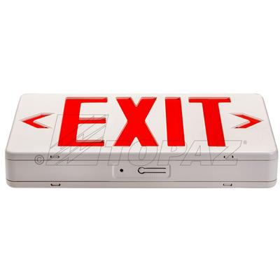 LED Compact Red Exit With Battery Backup