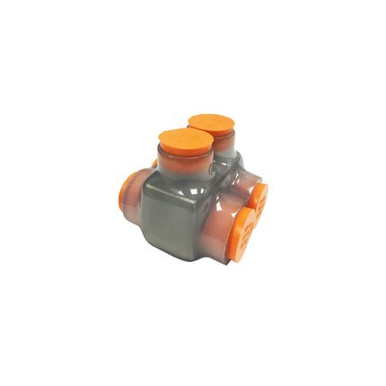 Clear Insulated Multi-Cable Connector - Dual Entry 2 Ports 4 - 14