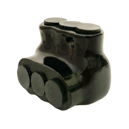 Black Insulated Multi-Cable Connector - Single Entry 3 Ports 2 - 14