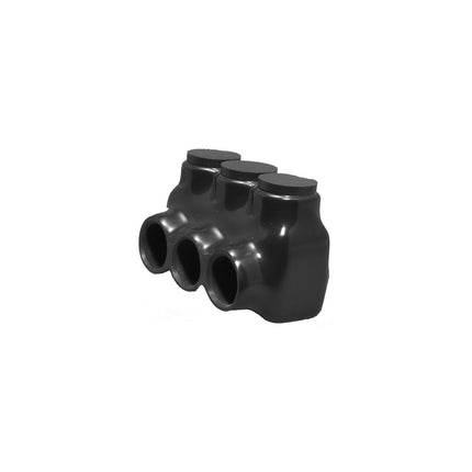 Black Insulated Multi-Cable Connector - Single Entry 3 Ports 750 - 250