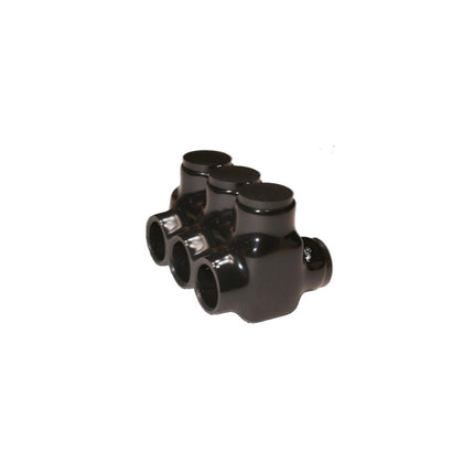 Black Insulated Multi-Cable Connector - Dual Entry 3 Ports 2 - 14