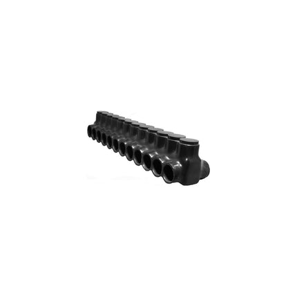 Black Insulated Multi-Cable Connector - Dual Entry 12 Ports 500 - 4