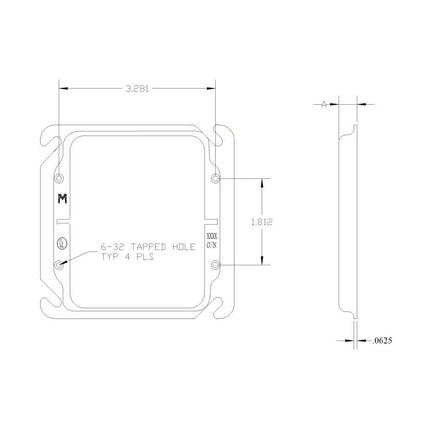 MULBERRY 11236 4-IN 2G SWITCH COVER 1/8IN