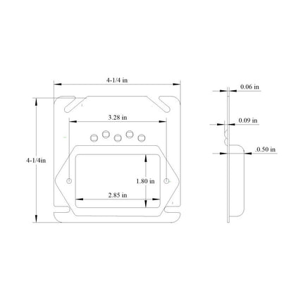MULBERRY 11250 4-IN SQ OFFSET COVER 1/4IN