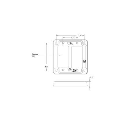 MULBERRY 11433U 4-IN.SQ.2 GFCI COVER UNF
