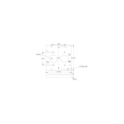 MULBERRY 11512 4-11/16 2 SINGLE RCPT CVR
