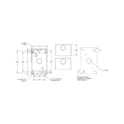 MULBERRY 30227 WP ALUM BOX 6H-1/2IN W/LUG
