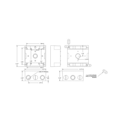 MULBERRY 30239W 2G WP BOX 4H-1/2IN W/LG WH