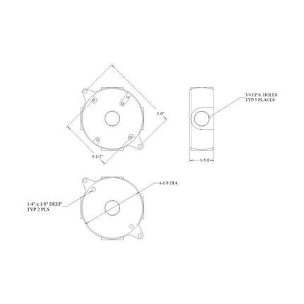 MULBERRY 30326W 4IN ROUND BOX 5H-3/4IN WHT