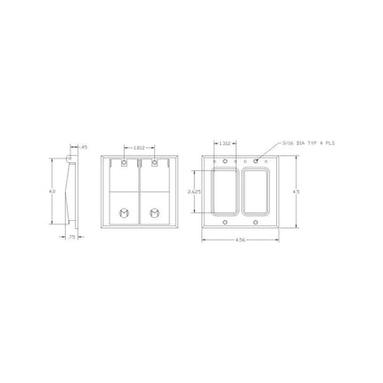 MULBERRY 30452Z WP 2G GFI COVER BRONZE