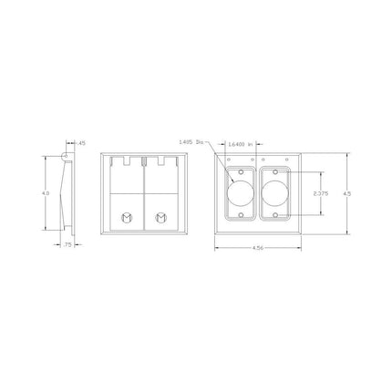 MULBERRY 30461W WP 2G SGL RCPT COVER WHT