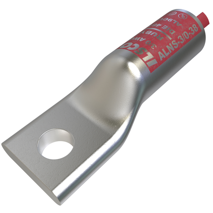 Surecrimp Aluminum Compression Lug, Conductor Size 3/0, 1 Hole, 3/8in Bolt Size, Long Barrel, No Sight Window, Tin Plated, UL, CSA