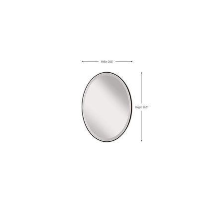 Johnson Round Mirror Oil Rubbed Bronze